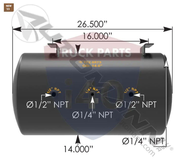 3236625 Air Tank For Oshkosh - Oshkosh