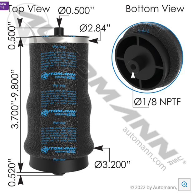 00125724 Air Spring Cabin For Bluebird Bus