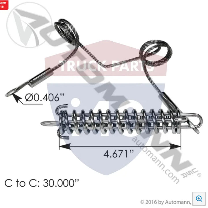 Automann HLK2428 Hood Cable Peterbilt - Hood Cable Peterbilt