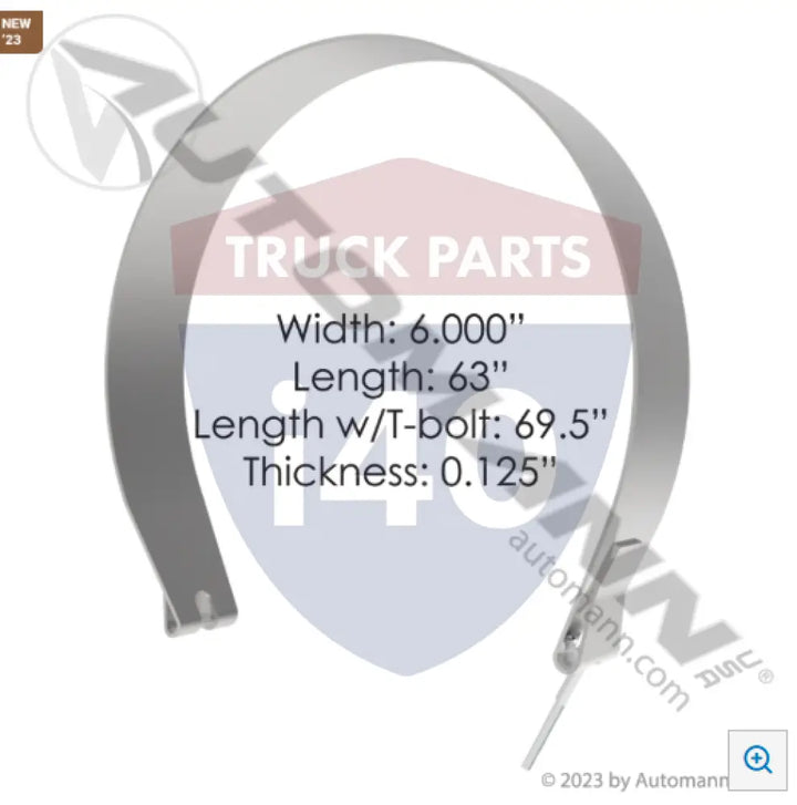 Automann M203128SS6 Fuel Tank Strap Peterbilt - Fuel Tank Strap Peterbilt