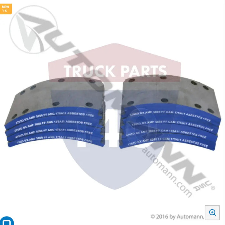 Automann 140.4702X.50 Brake Lining 1st Oversize - 20K Lb GAWR