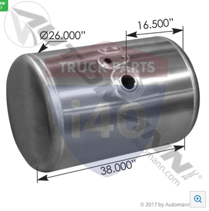 Automann 576.75080260C8 Fuel Tank Round Peterbilt - Fuel Tank Round Peterbilt