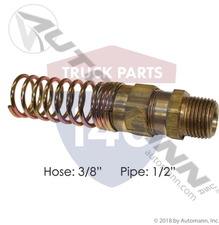 E8597 Hose Coupling w/Spring 3/8IN 1/2NPT For Euclid - Couplings w/ Spring