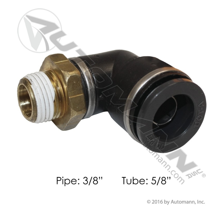 016279 PLC Swivel Male Elbow DOT 5/8in 3/8in For Velvac