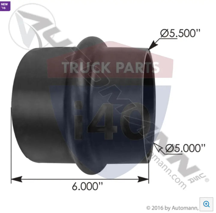 10091GX Hump Hose Rubber 5in ID For OshKosh - Straight Hump