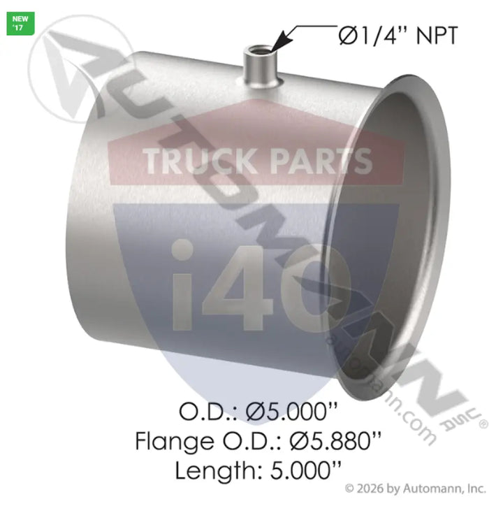 90956A Flared Exhaust Adapter 5.880in ALZ For Nelson - Flared Exhaust Adapter 5.880in ALZ