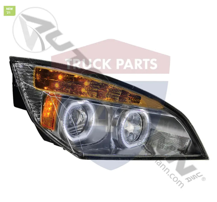 Automann 564.46002DCY Headlamp RH Chrome LED Freightliner P4 - Headlamp RH Chrome LED Freightliner P4