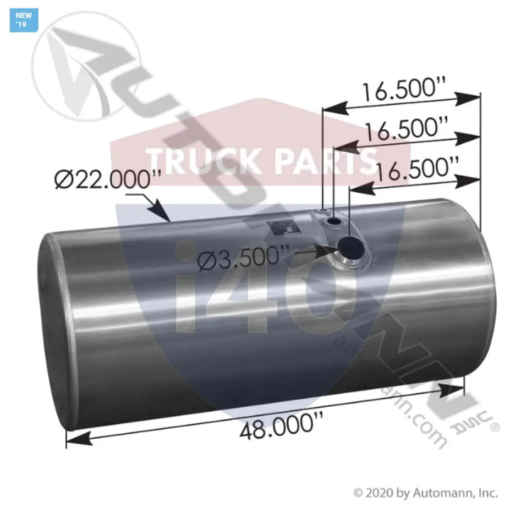 Automann 576.6208022DR Fuel Tank Round Mack - Fuel Tank Round Mack