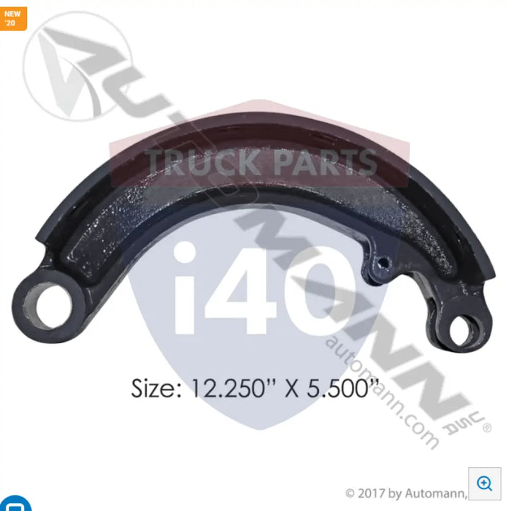 01-173 Unlined Brake Shoe 12.250in 5.500in For Batco - Brake Width - 5.5 in.