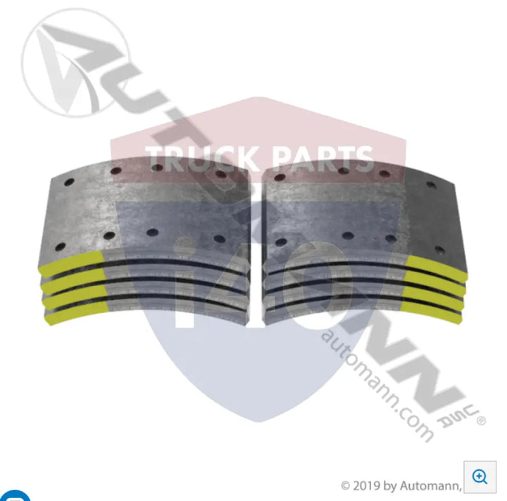 Automann 140.4720.121 Brake Lining 12K RP628C RSD - 12K Lbs GAWR