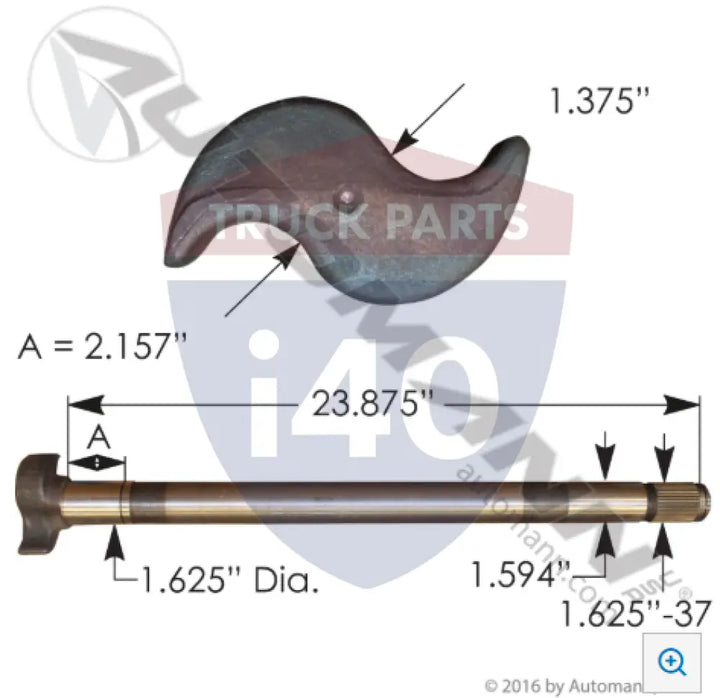 CS41493 Camshaft RH For Haldex - Fruehauf