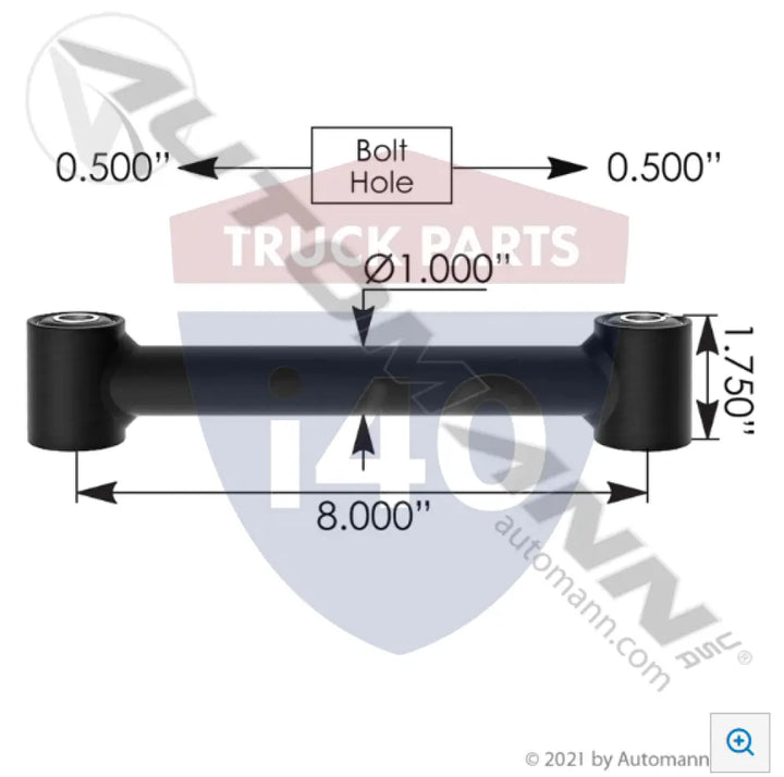 2503652C1 Torque Rod Cabin 8.000in For International - Torque Rod Cabin 8.000in IHC/Kenworth