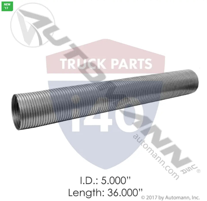 Automann 562.U7350-36G Flex Tubing 5in 36in Galvanized - Flex Tubing 5in X 36in Galvanized