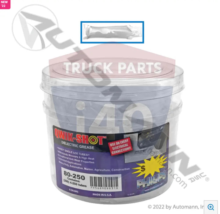 Phillips 80250 Di-Electric Grease Display QWIK-SHOT Pack of 200 - Automann Brand Partner Displays