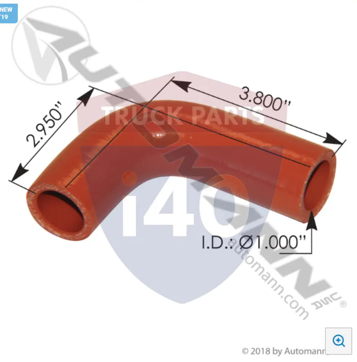 4973055 Coolant Poly Reinforced 3Ply 90Deg Elbow For Cummins - Cummins