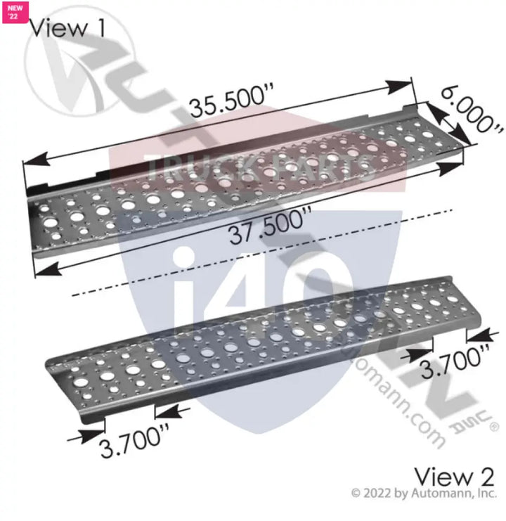 Automann M46791 Tread Step Hinged Freightliner - Tread Step Hinged Freightliner