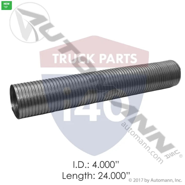 Automann 562.U7340-24G Flex Tubing 4in 24in Galvanized - Flex Tubing 4in X 24in Galvanized