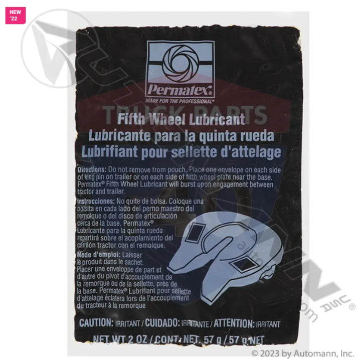 Permatex PRX01010 Fifth Wheel Lubricant 2 oz Pouch - Lubricants