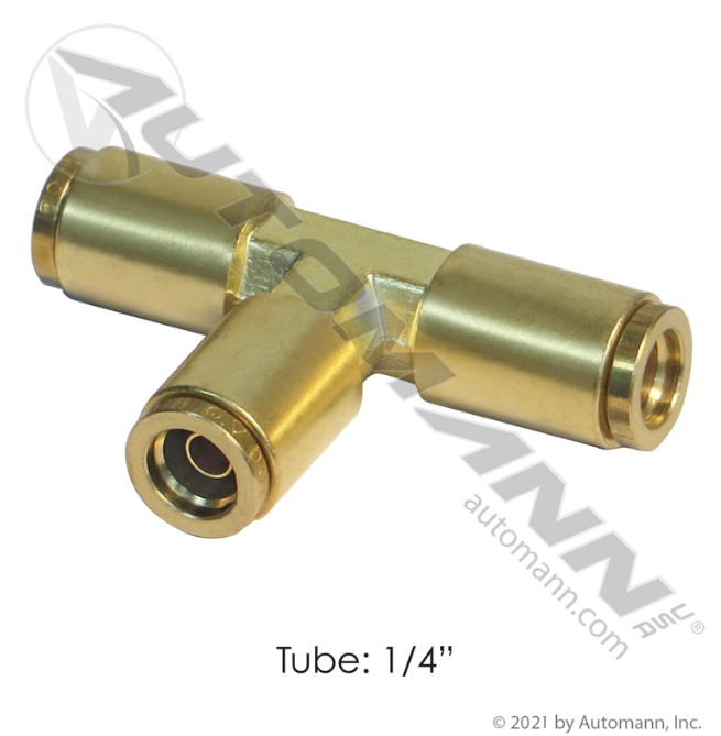 017920 Brass PLC Union Tee 1/4in For Velvac