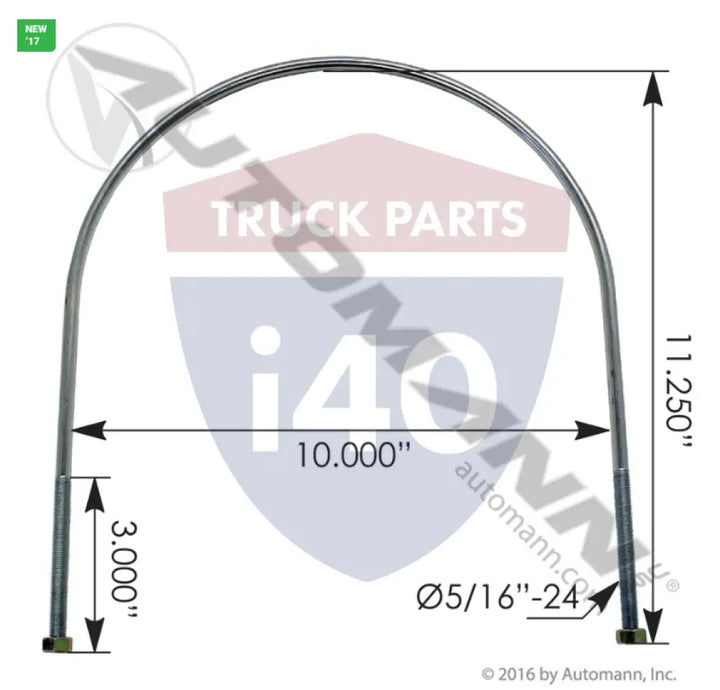 Automann 172.7576SS Bolt Air Tank Kenworth/Peterbilt - Tank Accessories
