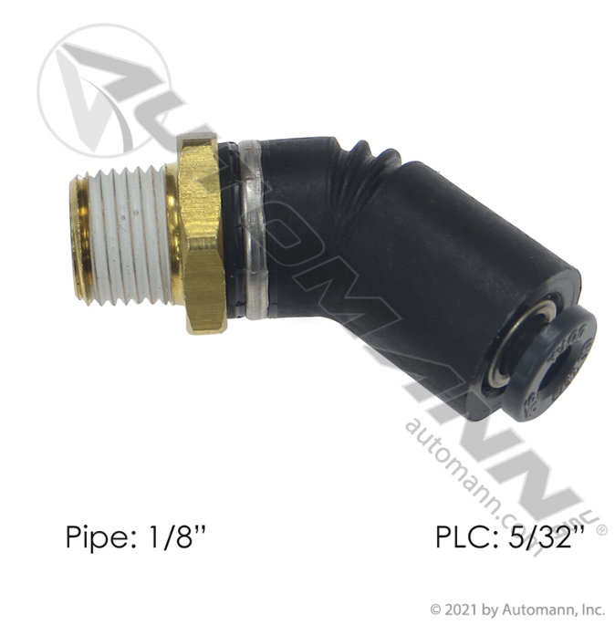 016451 PLC 45 Deg Swivel Male Elbow 5/32x1/8in For Velvac