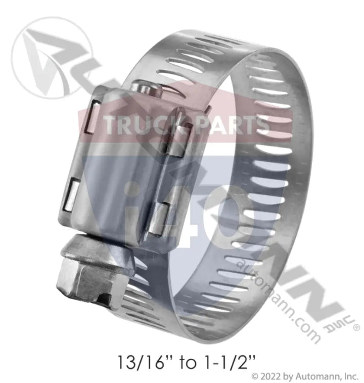 Automann 561.22016 All Ss Hose Clamp 13-16 Inch To 1-1-2 Inch - Worm Drive Clamps - All Stainless