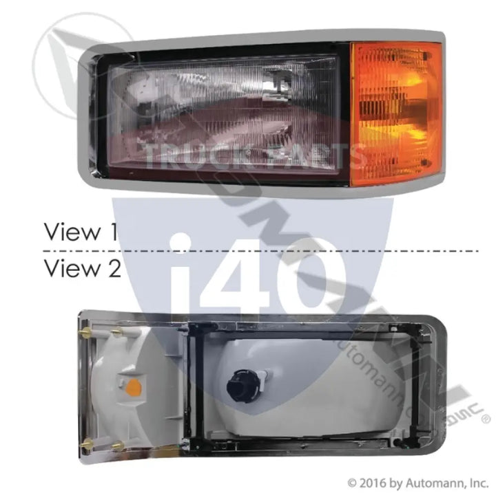 Automann 564.62024 Headlamp Assembly LH Mack - Headlamp Assembly LH Mack