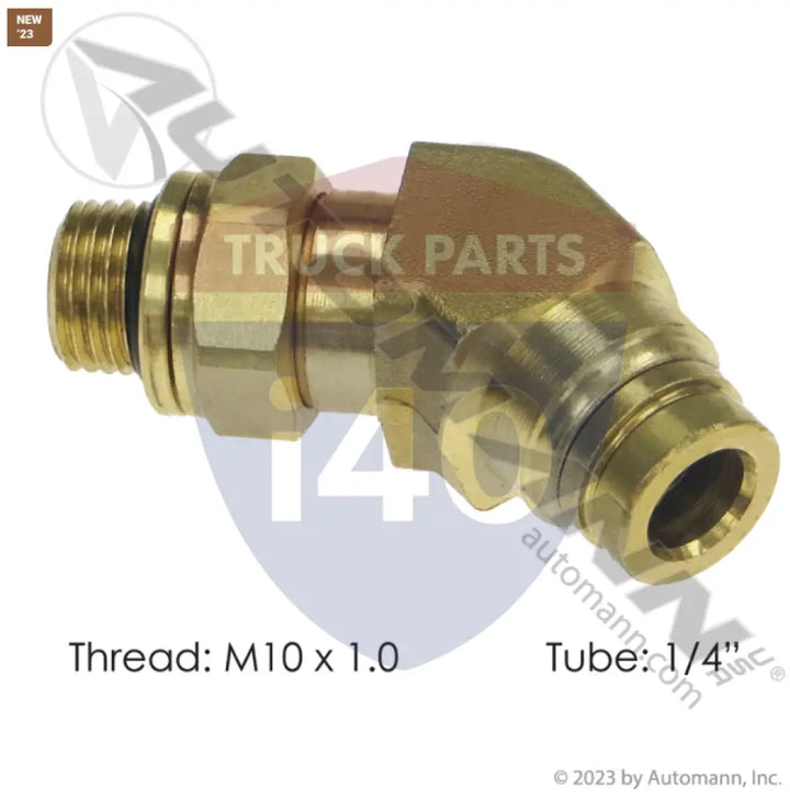 Q179PTC4M10 Brass PLC 45 Deg Male Elbow 1/4 M10 For Parker - Male 45° Elbows-Brass