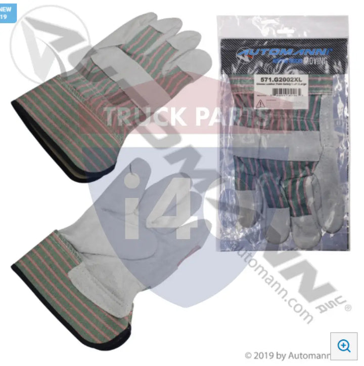 571.G2002XL Gloves Leather Palm Safety Cuff XLarge - Safety