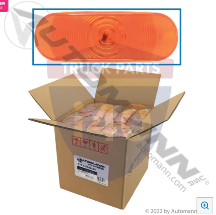 Automann 571.LG60A-50 F/P/T Light 6in Oval Amber 50-pcs - F/P/T Light 6in Oval Amber 50-pcs
