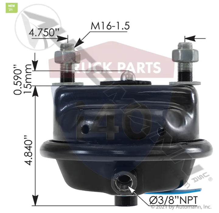MGM Brakes 179.MCSB16D051 MGM ADB Service Chamber CSB16D - Air Disc Service Chambers