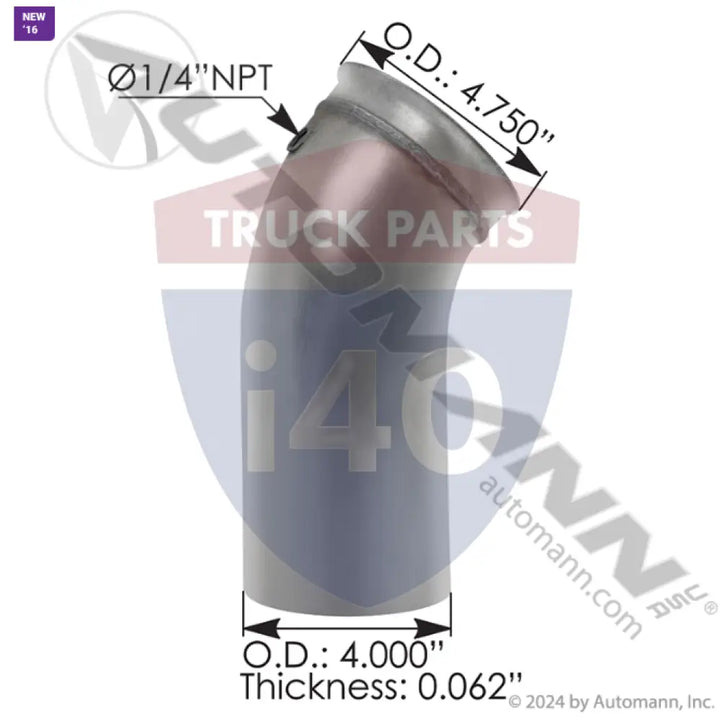 18108 Exhaust Pipe ALZ Mack For TruckEx - Exhaust Pipe ALZ Mack