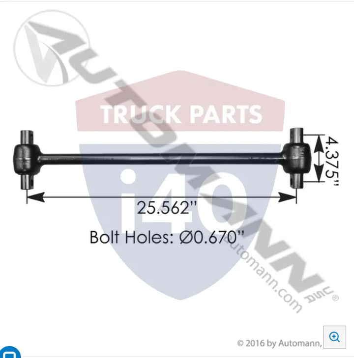C656028000000649 Torque Rod 25.560in Peterbilt For Peterbilt - Torque Rod 25.560in Peterbilt