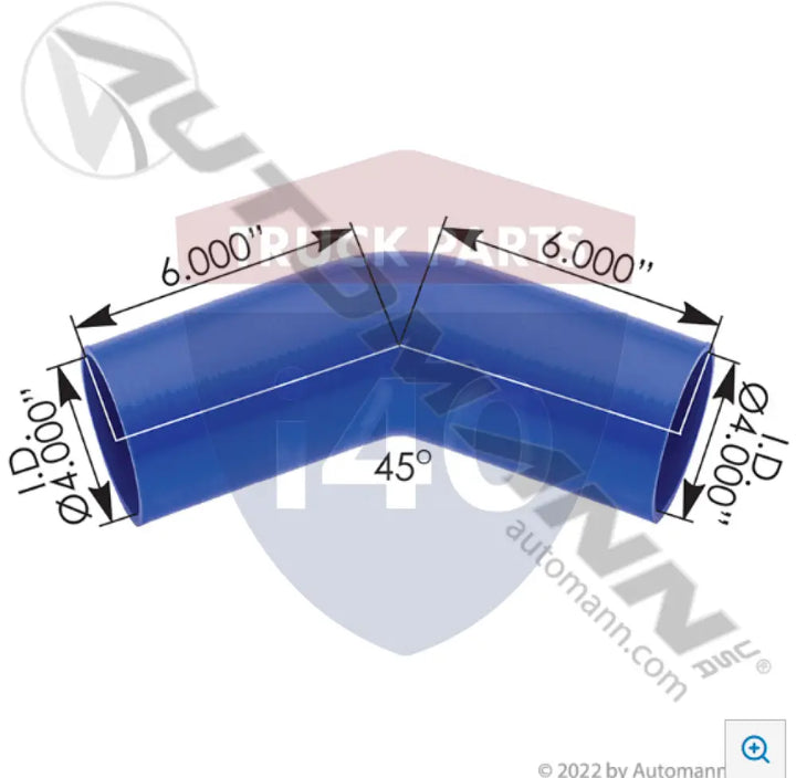Automann 561.17400 Coolant Poly Reinforced 4Ply 45Deg Elbow - 45° 4 Ply