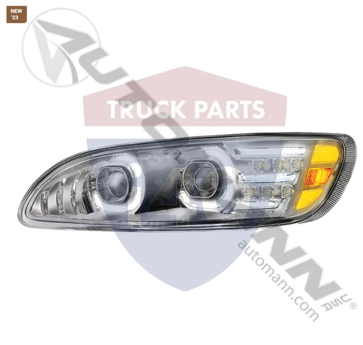 Automann 564.75040DCY Headlamp LED LH Peterbilt - Headlamp LED LH Peterbilt