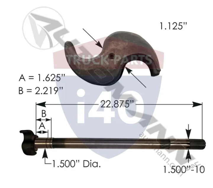 E6101 Camshaft LH For Euclid - Spicer & Std. Forge