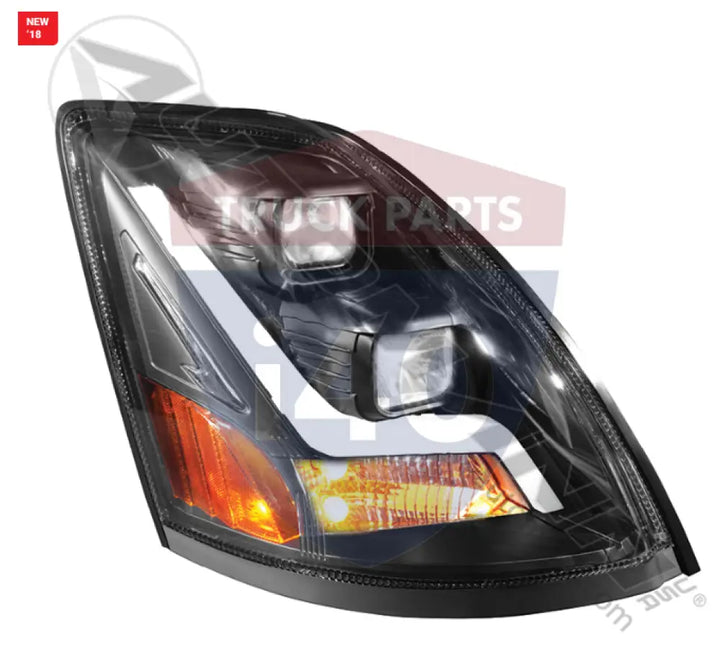 Automann 564.96017LB Headlamp RH Projector w/LED Bar Volvo - Headlamp RH Projector w/LED Bar Volvo