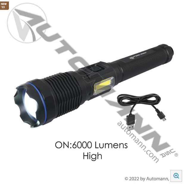 Automann 579.MFL2006 Flashlight Rechargeable 6000 lm