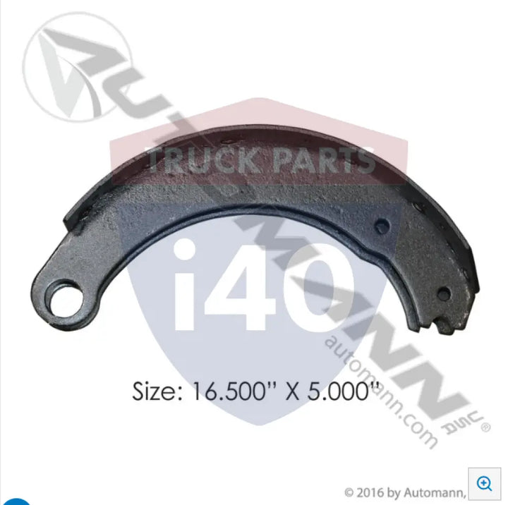 Automann 142.452480 Unlined Brake Shoe 16.500in 5.000in - Brake Width - 5 in
