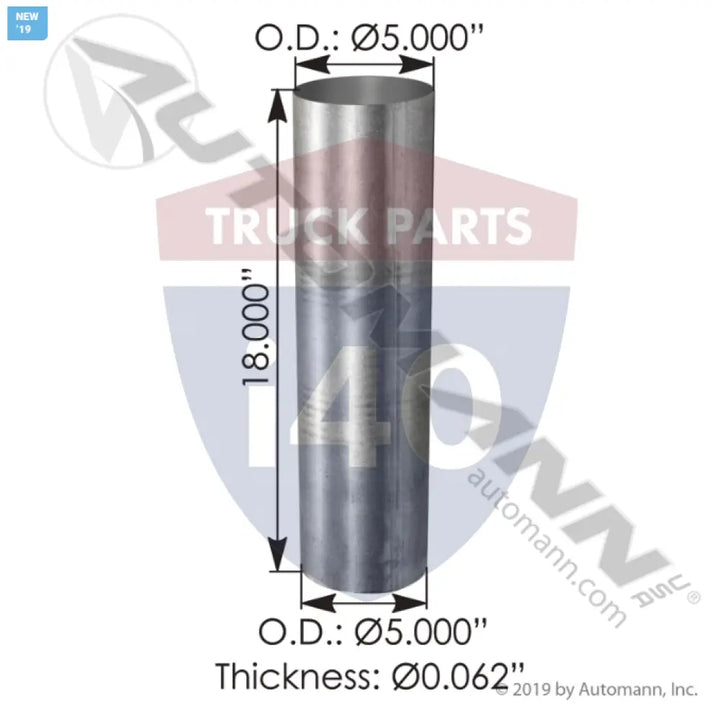 Automann 562.U75139400460A Exhaust Pipe ALZ Peterbilt - Exhaust Pipe ALZ Peterbilt
