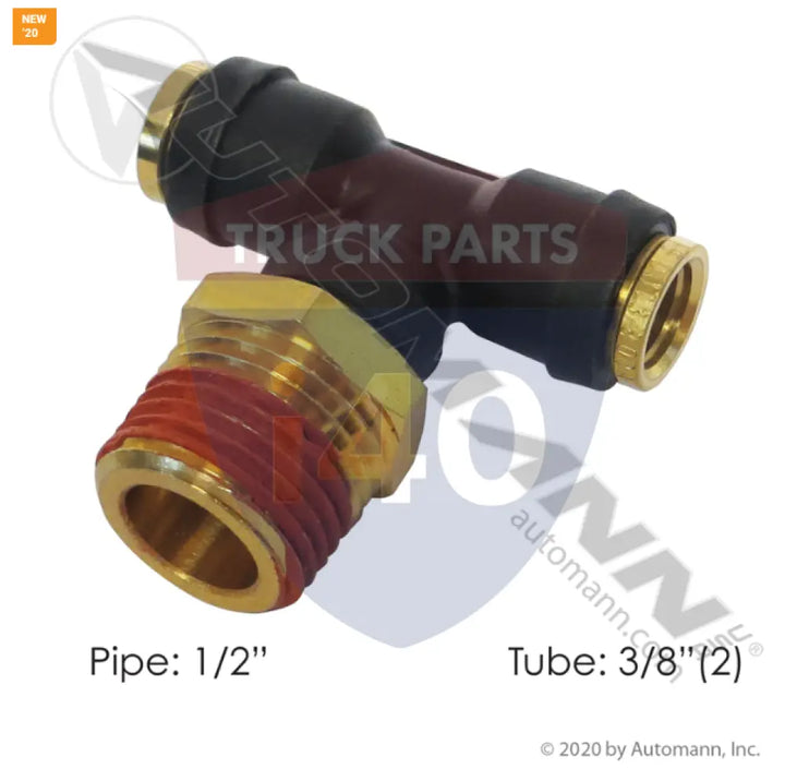 Automann 177.12C726D PLC SWL Branch Tee DOT 3/8in 1/2in - Male Branch Tees-Composite