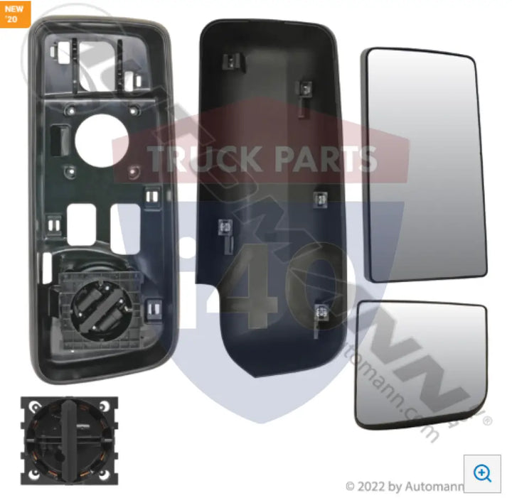 Automann 563.75028 Mirror Head RH Heated Black Peterbilt - Mirror Head RH Heated Black Peterbilt