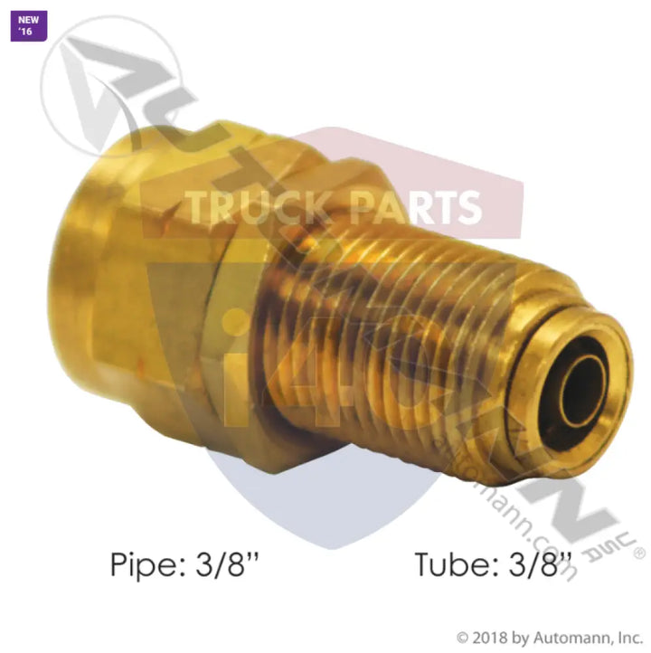 Automann 177.13B866C Brass PLC FM Bulkhead Union 3/8 3/8in - Bulkhead Unions-Brass