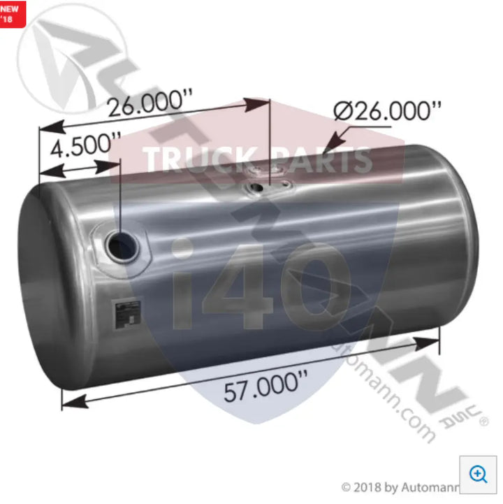 Automann 576.75125260PR08 Fuel Tank Round Peterbilt - Fuel Tank Round Peterbilt