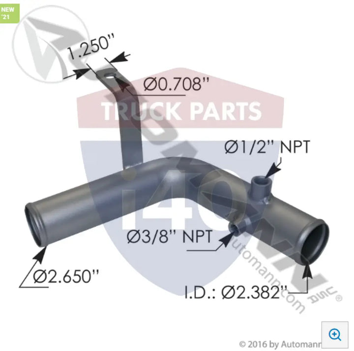 Automann 561.75222 Lower Radiator Pipe Peterbilt - Radiator