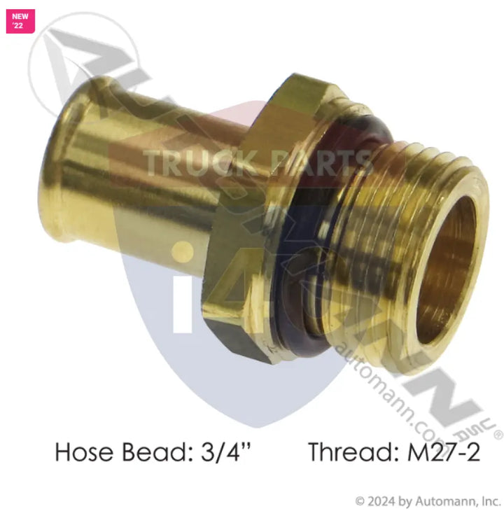 Automann 177.88112M27 Bead Fitting 3/4in Hose M27x2.0 - Male Connectors