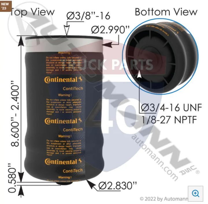 705067 Continental Air Spring Cabin For SZ - Continental Air Spring Cabin