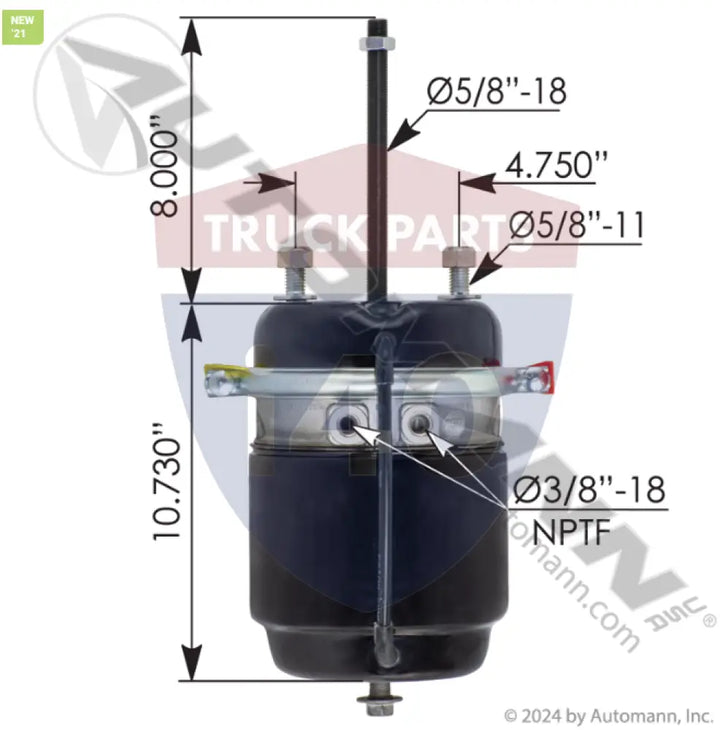 MJS3028ET051 MGM Spring Brake MJS3028ET For MGM - Threaded Rod