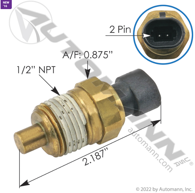 Automann 577.46613 Oil Temp Sensor Freightliner