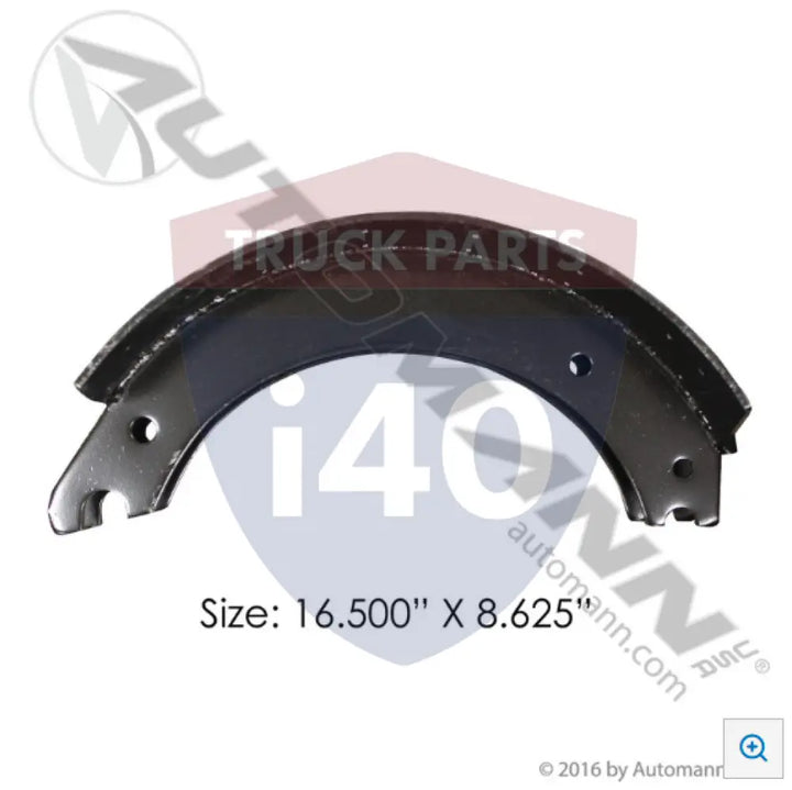 A3222K2169 Unlined Brake Shoe 16.500in 8.625in For Meritor - Brake Width - 8.625 in